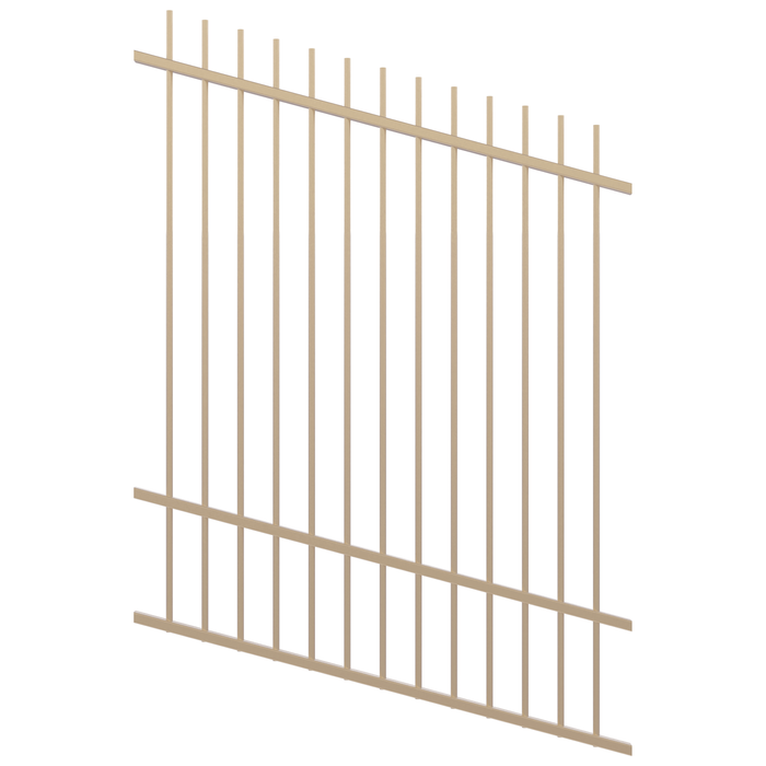 ProtectorAl 350 - 1200 x 1500mm Primrose Raked Up to 15º Picket Top Pool Fence Panel