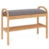 Costway Bamboo Shoe Storage Bench Entryway Shoe Rack Shelf Organizer