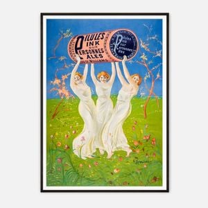 Galrie Vintage Art Nouveau Poster by Dr. Williams Three Elegant Women with Pillules Ink, Black Frame, A3 30 x 42cm (12 x 16inch)
