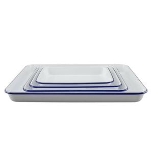 Falcon 4 Piece Baking Tray Set White & Blue