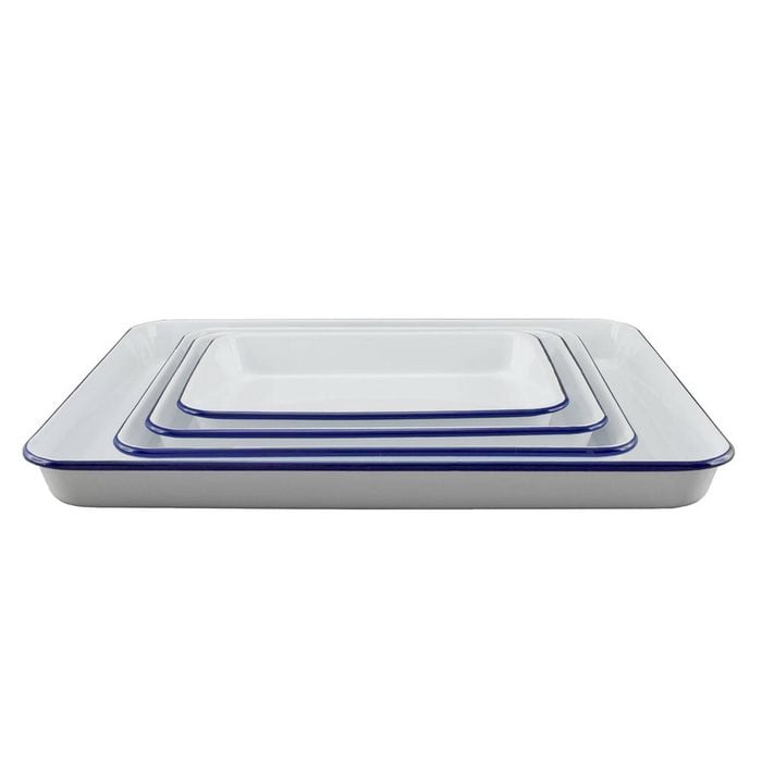 Falcon 4 Piece Baking Tray Set White & Blue