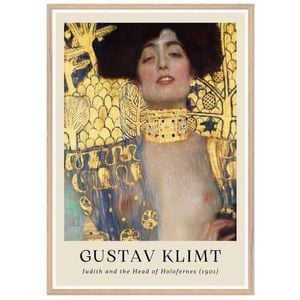 Galrie Gustav Klimt's Judith and the Head of Holofernes Stunning Art Nouveau Print, Wood Frame, A2 42 x 60cm (16 x 24inch)