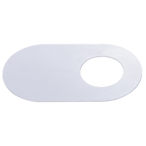 Kinetic 40mm Hole DWV White Oval Self Adhesive Cover Plate