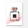 Pink Floral & Perfume Bottle Print 100% Australian Made 60x90cm (Stretched Canvas)