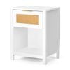 Alfordson Bedside Table 1 Drawer White
