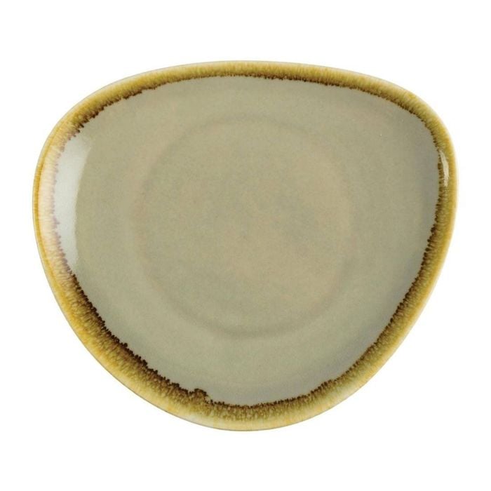 Olympia Kiln Triangular Side Plate Moss 165mm (pack Of 6)