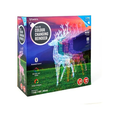Lytworx Tech-IQ Colour Changing Reindeer - Bunnings New Zealand