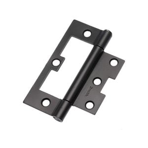 Lane 100 x 65 x 2mm Matte Black Easy Fit Hinge - 2 Pack
