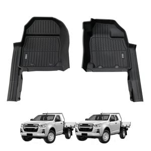 AUSGO 7D Injection Car Floor Mats for ISUZU D-MAX DMAX Single / Extra Cab 2020-Onwards All-Weather Floor Liners
