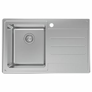 Everhard 800mm Stainless Steel Nugleam Edge LH Bowl And Drainer
