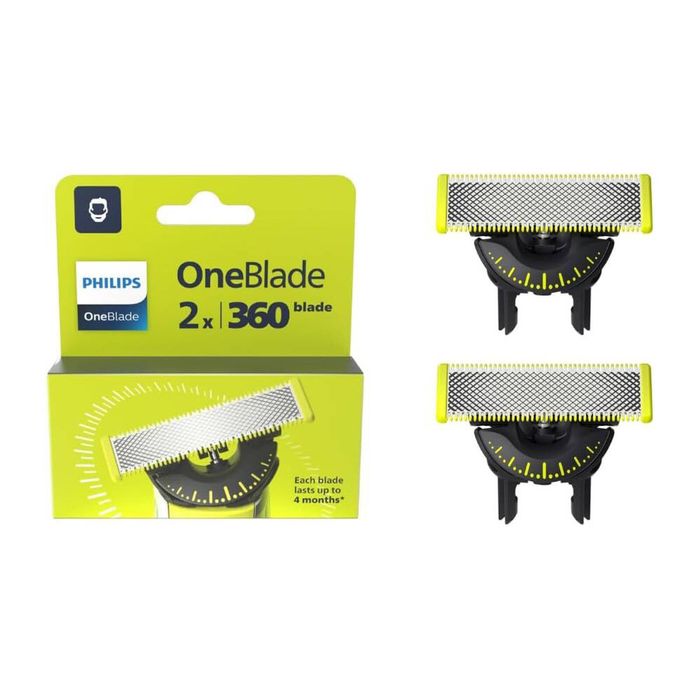 2pc Philips QP420/50 OneBlade 360 Face Shaver Accessory Replacement Blade Pack