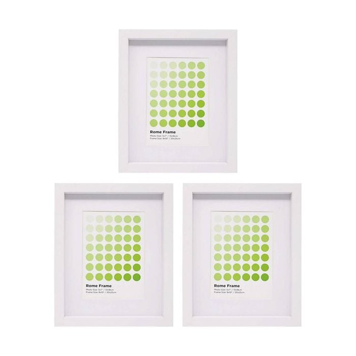 3PK Braz Rome Image Photo Document Display Frame 20x25cm White