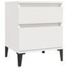 vidaXL Bedside Cabinet White Nightstand Bedroom Bedside Table with Storage