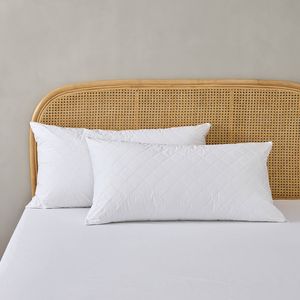 Dreamaker Cotton Quilted Waterproof King Pillow Protector Twin Pack