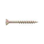Zenith 8G x 40mm Countersunk Rib Head Chipboard Screws - 100 Pack