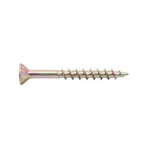 Zenith 8G x 40mm Countersunk Rib Head Chipboard Screws - 100 Pack