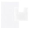 LINENOVA 2 Pcs Bathroom Mat + Toilet Root Mat Set - White