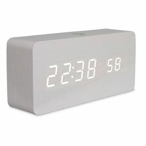 TODO Digital LED Alarm Clock w/ Temperature Display + Control APP - White