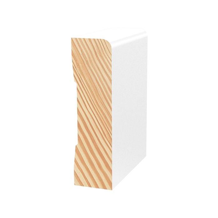 Porta 66 x 18mm 2.7m Pencil Round Primed FJ Pine Architrave and Skirting