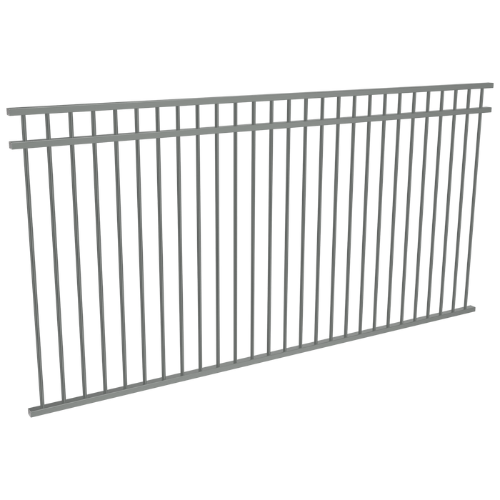 ProtectorAl 2400 x 1200mm Palladium Silver Aluminium Pool Fence Panel DTR All Up