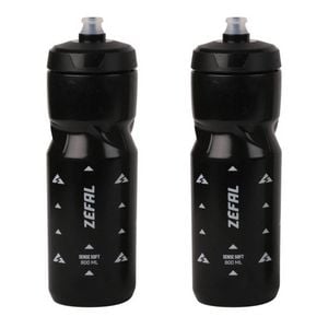 Zefal Sense Soft 80 Bike Water Bottle 800ml - Black 2 Pack