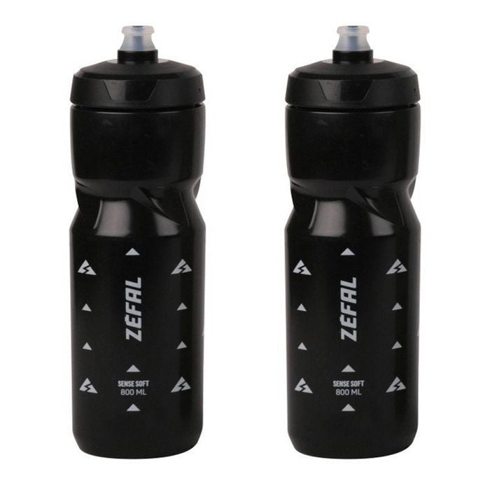Zefal Sense Soft 80 Bike Water Bottle 800ml - Black 2 Pack