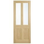 Corinthian 2040 x 920 x 40mm Entrance Door Blonde Oak Translucent Glass AWO7G