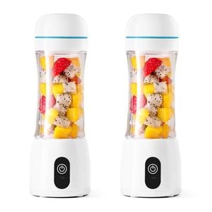 SOGA 2X 380ml USB Rechargeable Mini Juicers – White