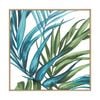 Artey | Palm Leaves II - Framed Canvas - Natural Frame - 50 x 50cm