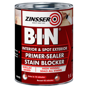 Zinsser 1L White B-I-N Primer Sealer Stain Killer