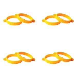 4x 2pc Appetito "Pansafe" Silicone Egg Rings Home Kitchen Cooking Yellow