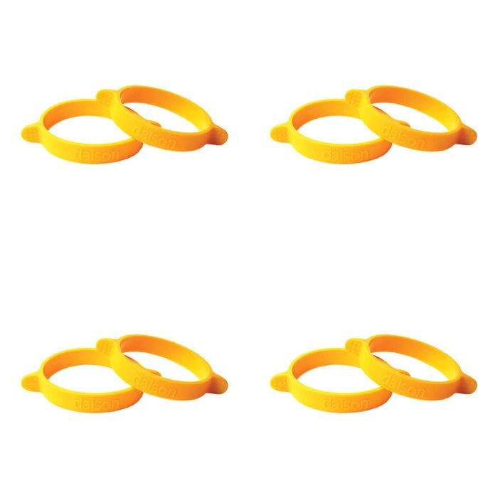 4x 2pc Appetito "Pansafe" Silicone Egg Rings Home Kitchen Cooking Yellow