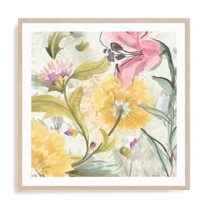 Artey | Garden al Fresco I - Framed Print - Natural Frame - 100 x 100cm