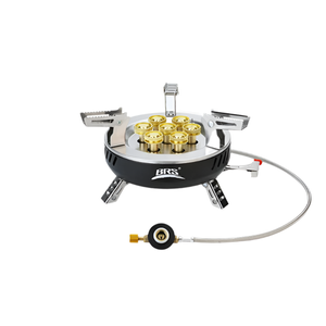 NNEOBA 7-Core Camping Gas Stove Multi-Fuel Burner Black