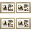 4PK Frankie & Me Wooden Collage 5x7'' Double Picture Frame Home/Office Decor Oak