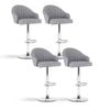Artiss Bar Stools 4x Gas Lift Leather Shell Grey
