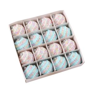 Catzon 16 Pcs Candy Christmas Ornaments 6CM Pastel Macaron Shatterproof Foam Ball for Holiday-Set5