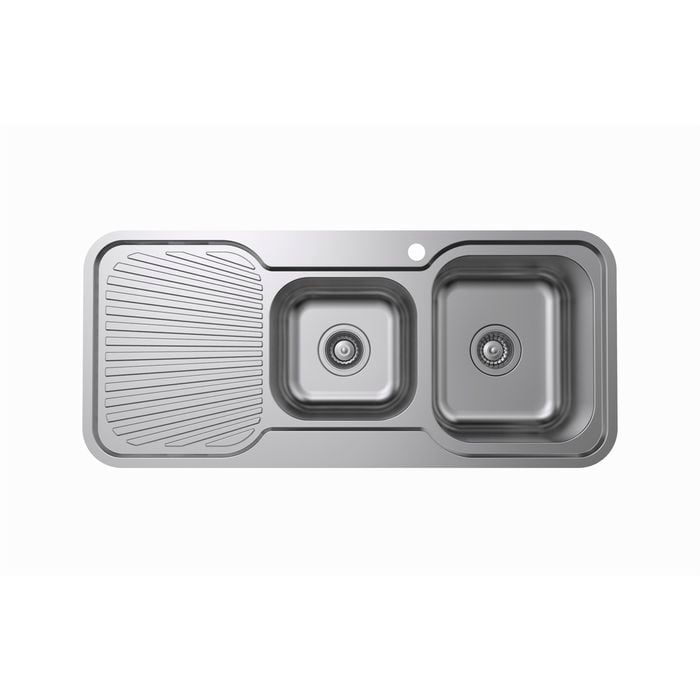 Estilo 1 & 3/4 Bowl Sink With Drainer Right Hand Bowl