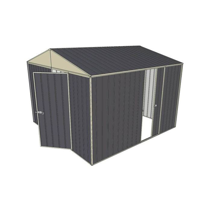 Build-a-Shed 3.0 x 3.0 x 2.3m Gable Single Sliding Side Door Shed - Grey