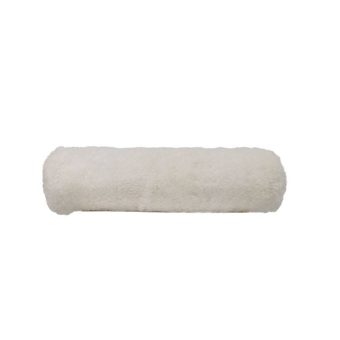 Naturally Sheepskins 15x50cm Ivory Shearling Sheepskin Lumbar Cushion (with Insert)