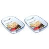2pk Lemon & Lime Yorkshire Glass 3.8L/38cm Bakeware Dish Rectangle w/ Handles