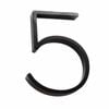 Sandleford 120mm Black Slimline House Number 5