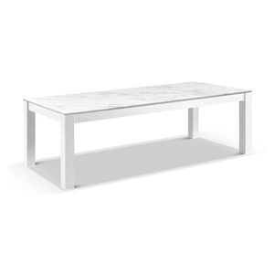 Santorini Ceramic 2.5M Outdoor Rectangle Aluminium Dining Table