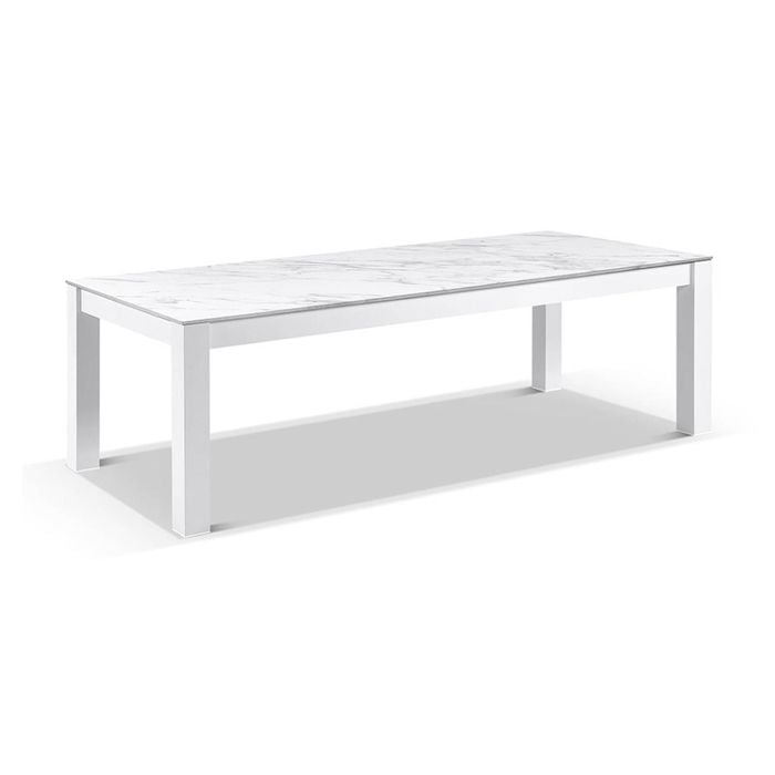 Santorini Ceramic 2.5M Outdoor Rectangle Aluminium Dining Table