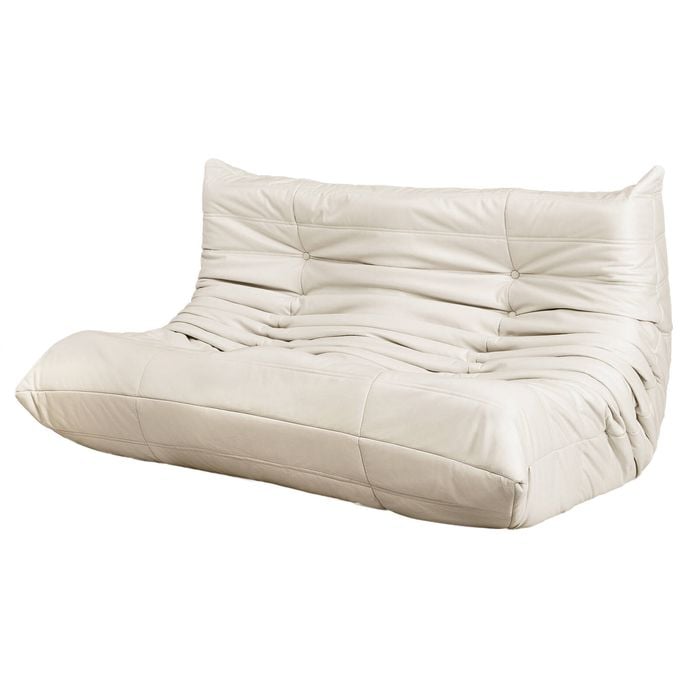 Levede Caterpillar Lazy Sofa 2-Seater Floor Lounge Beige