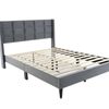 Neron Velvet Bed Frame Charcoal - Queen