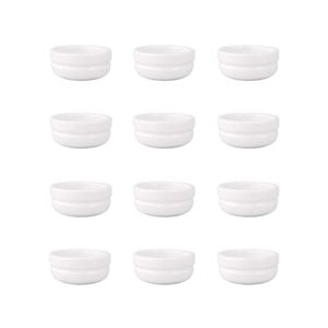 Chef Inox Vitroceram 60mm White Porcelain Butter Crock - Set 12