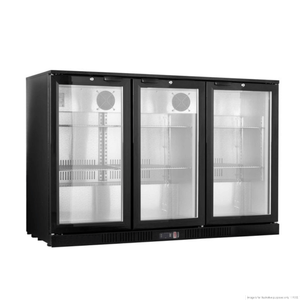 Thermaster Under Bench Three Tropicalised Heated Glass Doors Bar Cooler With Heater Switch - Lg-330td