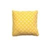 Bloomington Circle Yellow White Square Filled Cushion 43 x 43 cm