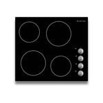 Kleenmaid 60cm Black Knob Control Ceramic Cooktop